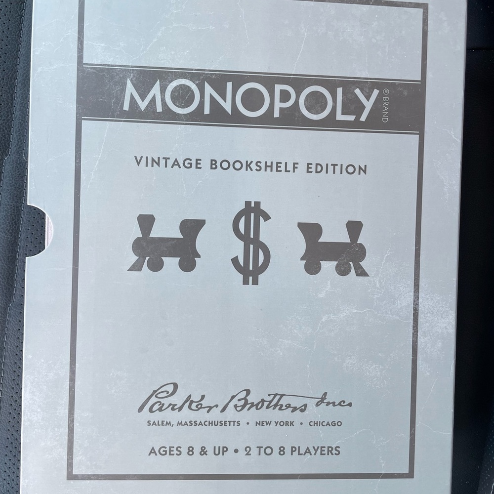 Monopoly set, Vintage Bookshelf Edition